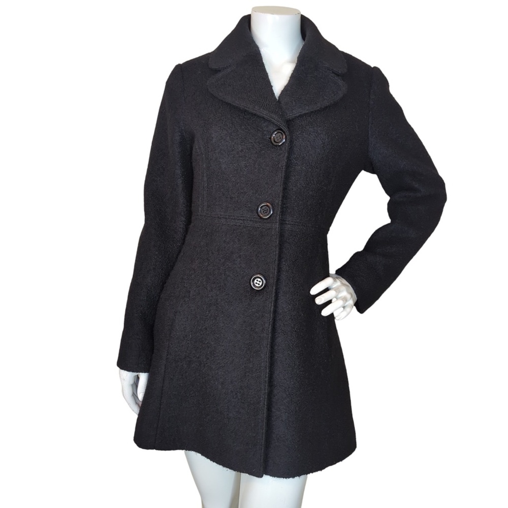 Jessica Simpson Black Wool Blend Pea Coat SZ M